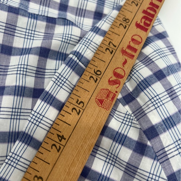 J.Crew Men’s XL Slim Flex Wrinkle Free Button-Up Shirt – Blue Plaid Cotton Blend - Picture 12 of 12